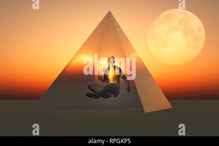 Il mistico e poteri soprannaturali di piramidi Foto Stock