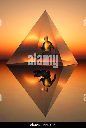Il mistico e poteri soprannaturali di piramidi Foto Stock