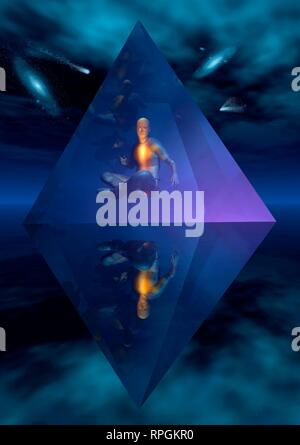 Il mistico e poteri soprannaturali di piramidi Foto Stock