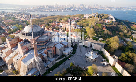 Vista aerea di Hagia Sophia in Istanbul, Turchia Foto Stock