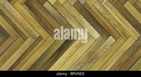 Seamless legno parquet texture (orizzontale lisca di pesce vari) Foto Stock