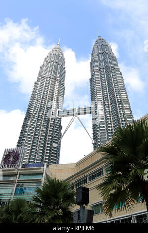 Il centro cittadino di Kuala Lumpur, KLC, Torri Gemelle Petronas Malaysia Foto Stock