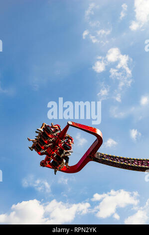 Swing ride, parco divertimenti Prater di Vienna, Austria Foto Stock