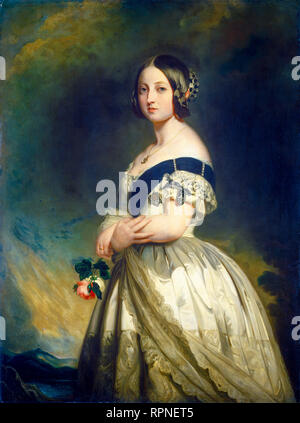 Ritratto della regina Vittoria, circa 1843 da studio di Franz Xaver Winterhalter Foto Stock