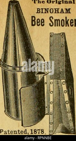 . American bee journal. La cultura delle api; le api. Per il miele. Questi secchi sono realizzati con la migliore qualità di cancellare il vetro flint, con un bail Mnd un metallo superiore e il coperchio. Quando è riempito con il miele, l'aspetto attraente di questi secchi non può essere uguale- ed di qualunque altro tipo di confezione. Essi possono essere utilizzati tor per uso domestico da parte dei consumatori, dopo il miele viene rimosso, oppure essi possono essere restituiti a e re-fllled dal apiarist. I prezzi sono come segue: Per tenere i libbra di miele, per dozzina, " 2 libbre di " " 2.00 3.50 THOMAS G. NEWMAN &AMP; figlio, 923 &AMP; 925 West Madison San. CHICAGO, ill. Come per l'inverno Foto Stock