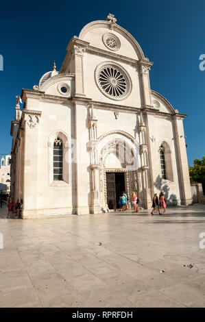 St James Cathedral in Sibenik, Sebenico-Knin, Croazia Foto Stock