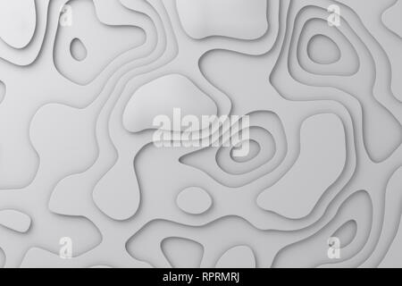 Sfondo senza giunture. Elegante texture lineare. Texture monocromatica. Ondulata sfondo grafico. Le linee ondulate. Cartina topografica. Foto Stock