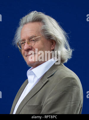 AC temolo, filosofo, autore del dio argomento, al Edinburgh International Book Festival 2013. Foto Stock