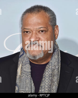 LOS ANGELES, CA - 21 febbraio: Laurence Fishburne arriva a Hollywood per la scienza Gala a residenza privata su Febbraio 21, 2019 a Los Angeles, Foto Stock