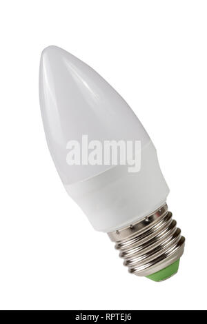 Lampada led lampadina isolati su sfondo bianco Foto Stock