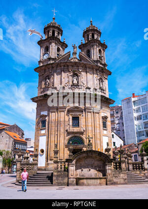 La Iglesia de la Virgen Peregrina. Pontevedra. La Galizia. España Foto Stock