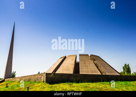 Il genocidio del popolo armeno complesso memoriale in Yerevan, Armenia Foto Stock