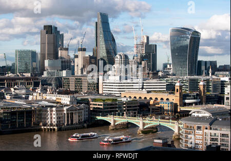 City of London Skyline presi dalla Tate Modern Foto Stock