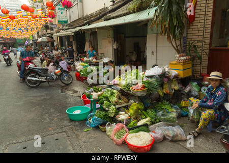 Mercato Mattutino in Ho Chi Minh, Vietnam Foto Stock