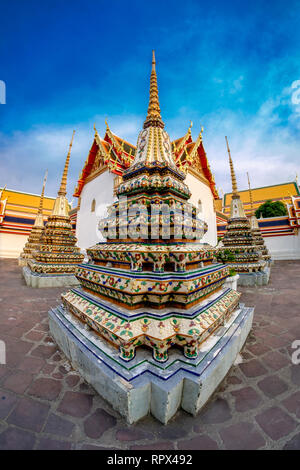 Wat Pho tempio Phra Nakhon, Bangkok, Thailandia Foto Stock
