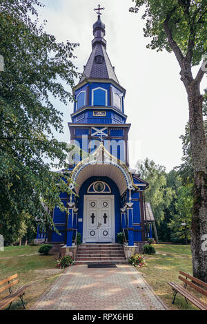 Chiesa ortodossa di protezione della Madre di Dio nel villaggio Puchly, Hajnowka County nel Voivodato Podlaskie del nord-est della Polonia Foto Stock