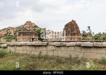 Il Achyuta Deva Raya complesso tempio in Hampi, Karnataka, India Foto Stock