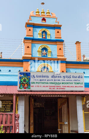 Termple indù, Sri Poyyatha Vinayaga Moorthy, Melaka, Malaysia. Foto Stock