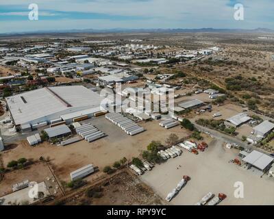 Vista aerea della Ford Motor Company azienda automobilistica in Hermosillo industrial park. Industria automobilistica. Hermosillo stampaggio e assemblaggio è un Foto Stock