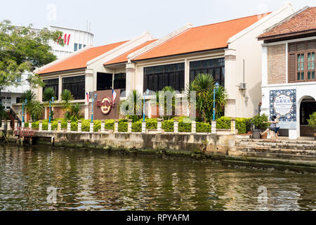 Hard Rock Cafe sul fiume Malacca, Melaka, Malaysia. Foto Stock