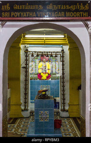 Termple indù, santuario e dell'altare, Sri Poyyatha Vinayaga Moorthy, Melaka, Malaysia. Foto Stock