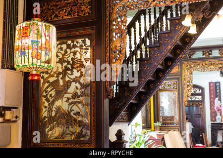 Baba Nyonya Heritage Museum, camera interna Melaka, Malaysia. Foto Stock