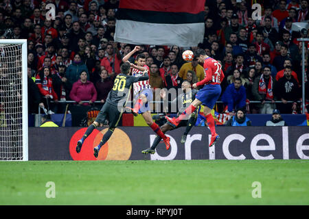 Madrid, Spagna. Xx Febbraio 2019. Calcio, Champions League 2018-19 atletico madrid - JUVENTUS 2-0 nell'immagine: appartamento Morata Credit: Indipendente Agenzia fotografica/Alamy Live News Foto Stock