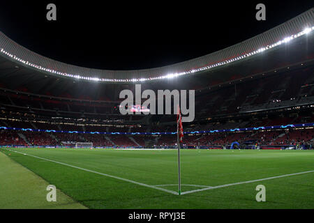 Madrid, Spagna. Xx Febbraio 2019. Calcio, Champions League 2018-19 atletico madrid - JUVENTUS 2-0 nell'immagine: WANDA METROPOLITANO Credit: Indipendente Agenzia fotografica/Alamy Live News Foto Stock