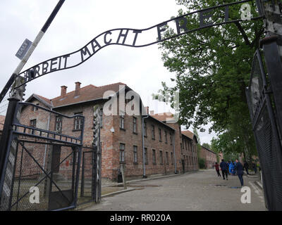 Polonia - Museo di Auschwitz siti turistici dell'ex campo di concentramento. Foto Stock