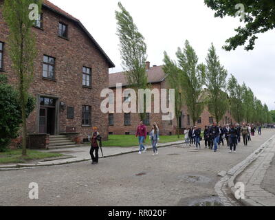 Polonia - Museo di Auschwitz siti turistici dell'ex campo di concentramento. Foto Stock