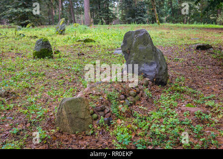 Il cimitero di musulmani nel villaggio di Kruszyniany, ex tartari polacco saldo entro Sokolka County, Voivodato Podlaskie di Polonia Foto Stock