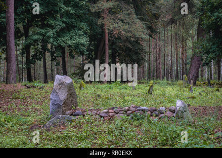 Il cimitero di musulmani nel villaggio di Kruszyniany, ex tartari polacco saldo entro Sokolka County, Voivodato Podlaskie di Polonia Foto Stock