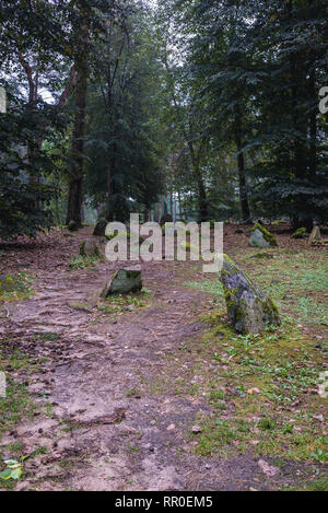 Il cimitero di musulmani nel villaggio di Kruszyniany, ex tartari polacco saldo entro Sokolka County, Voivodato Podlaskie di Polonia Foto Stock