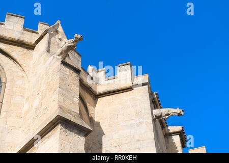 Dettaglio della Cattedrale Cathédrale Saint-Just-et-Saint-Pasteur in Narbonne Foto Stock