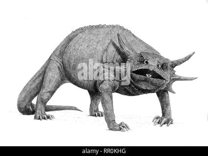 Una creatura di fantasia disegno. Dinosauro foto fatte a mano. Drago. Foto Stock