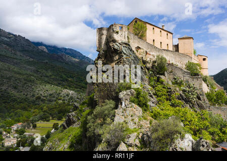 Nido dell'Aquila (Nid d'Aigle), Corte cittadella, Corsica, Francia Foto Stock