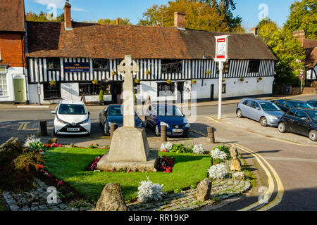 Il George and Dragon Public House, la strada, Ightham, Kent Foto Stock