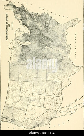 . L'economia agricola. Agricoltura -- aspetti economici degli Stati Uniti, il possesso della terra. Fattoria di proprietà e di locazione IN STATI UNITI 253. Si prega di notare che queste immagini vengono estratte dalla pagina sottoposta a scansione di immagini che possono essere state migliorate digitalmente per la leggibilità - Colorazione e aspetto di queste illustrazioni potrebbero non perfettamente assomigliano al lavoro originale. Taylor, Henry C. (Henry Charles), 1873-1969. New York : Macmillan Foto Stock