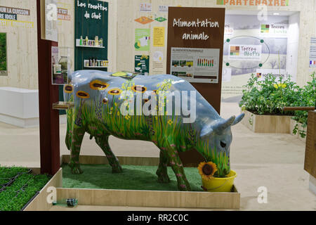 Parigi, Francia. 23 feb 2019. La 56th fiera agricola internazionale apre le sue porte dal 23 febbraio al 3 marzo 2019 a Parigi, Francia. Credito: Bernard Menigault/Alamy Live News Foto Stock