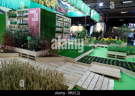 Parigi, Francia. 23 feb 2019. La 56th fiera agricola internazionale apre le sue porte dal 23 febbraio al 3 marzo 2019 a Parigi, Francia. Credito: Bernard Menigault/Alamy Live News Foto Stock