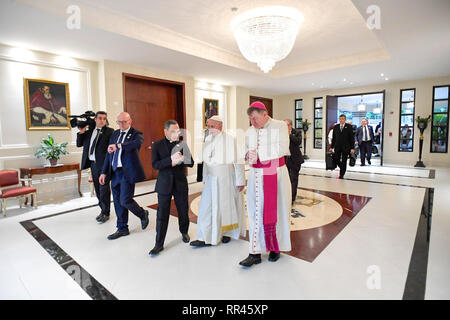 Papa Francesco arriva presso la Nunziatura Apostolica per la Giornata Mondiale della Gioventù nella città di Panama. Dotato di: Papa Francesco dove: Panama City, Panama quando: 23 Gen 2019 Credit: IPA/WENN.com * * disponibile solo per la pubblicazione in UK, USA, Germania, Austria** Foto Stock