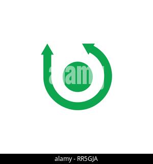 Cerchio frecce di rotazione del vettore di logo Illustrazione Vettoriale