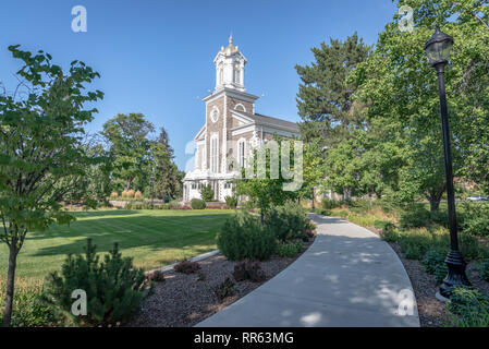 Tabernacolo della chiesa di Gesù Cristo dei Santi degli Ultimi Giorni, Logan, Utah, Stati Uniti Foto Stock