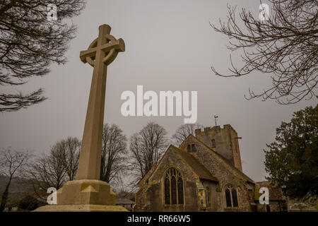 La Beata Vergine Maria la Chiesa, Singleton, West Sussex, Regno Unito Foto Stock