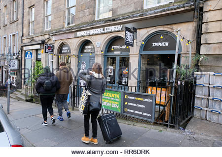 La scimmia canna Comedy Club, Edimburgo, Scozia Foto Stock