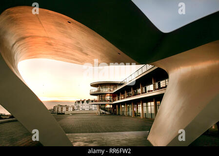 De La Warr Centro a Bexhill-on-Sea. Foto Stock