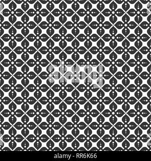 Abstract fiore di quattro petali seamless pattern. Moderna ed elegante struttura. Figure geometriche ripetitive. Fiore stilizzato pattern. Sfondo del vettore. Illustrazione Vettoriale