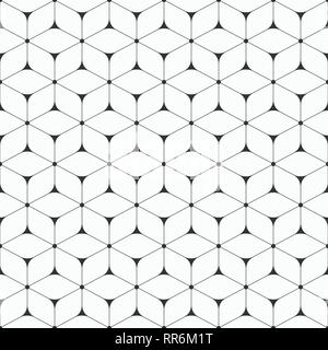 Vector seamless pattern di triangoli liscia collegati da linee. Moderna ed elegante struttura. Puntini in nodi. Contemporary graphic design. Illustrazione Vettoriale