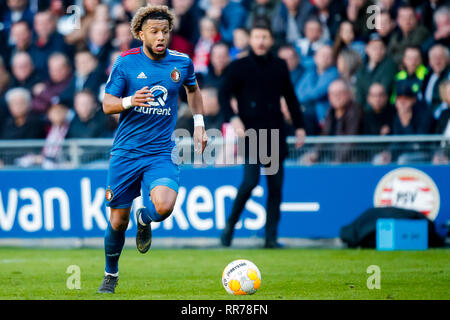 Eindhoven, Paesi Bassi. 24 Febbraio, 2019. EINDHOVEN, PSV - Feyenoord 1-1, 24-02-2019, calcio Eredivisie olandese Stagione 2018 - 2019, PSV Philips Stadium, Feyenoord player Tonny Vilhena Credito: Pro scatti/Alamy Live News Foto Stock