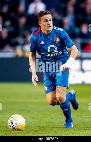 Eindhoven, Paesi Bassi. 24 Febbraio, 2019. EINDHOVEN, PSV - Feyenoord 1-1, 24-02-2019, calcio Eredivisie olandese Stagione 2018 - 2019, PSV Philips Stadium, Feyenoord player Jens Toornstra Credito: Pro scatti/Alamy Live News Foto Stock